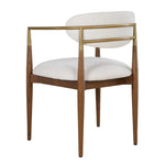 Moxie - Dining Arm Chair - Walnut / White