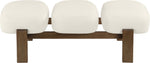 Woodcrest - Vegan Leather Upholstered Bench - Painted Brown Walnut Base
