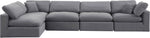 Comfy - 5 Piece Velvet Modular Sectional