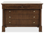 Archives - Four-Drawer Chest - Dark Brown / Beige