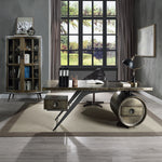 Brancaster - Executive Writing Desk With USB - Bronze Aluminum