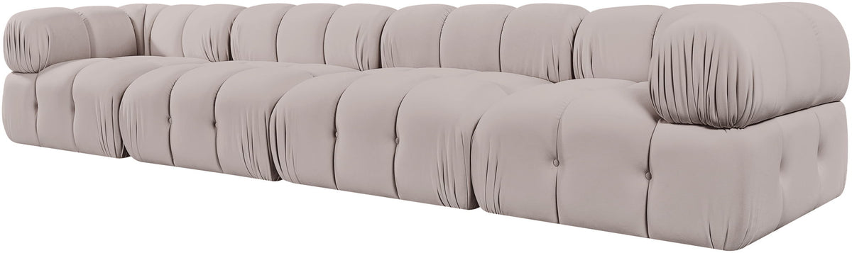 Orin - Fabric Velvet 4 Piece Modular Sofa