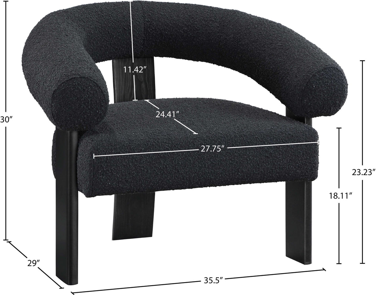 Winston - Accent Chair With Black Legs