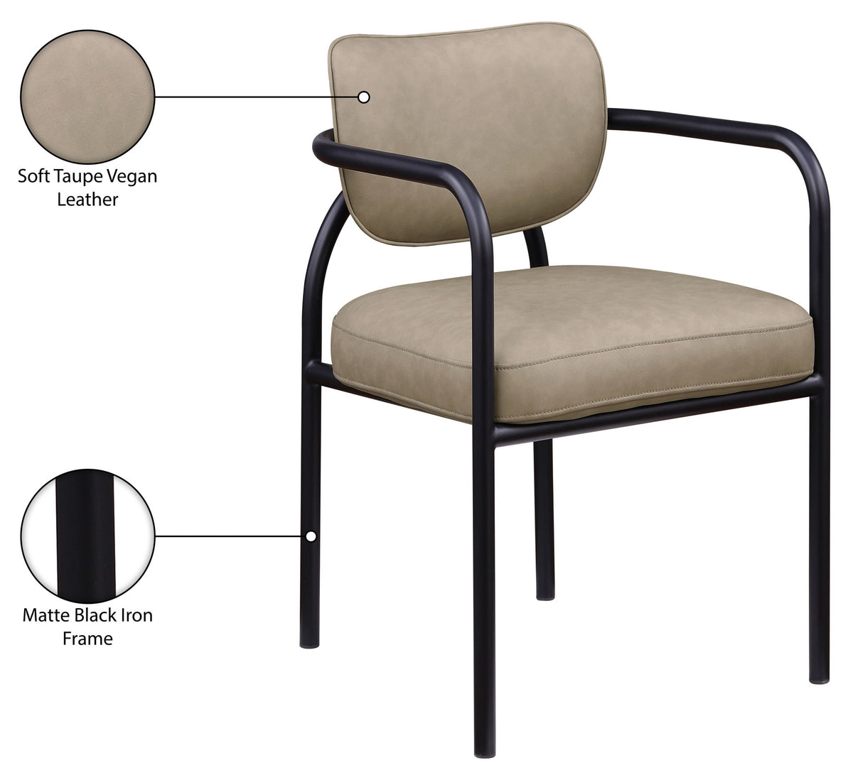 Serava - Vegan Leather Upholstered Dining Chair (Set of 2)