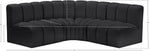 Arc - Faux Leather 4 Piece Corner Modular Sofa