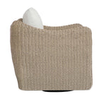 Sunset - Outdoor Swivel Lounge Chair - Oatmeal / Oyster White