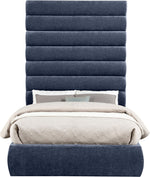 Adam - Chenille Fabric Bed With 89" Headboard