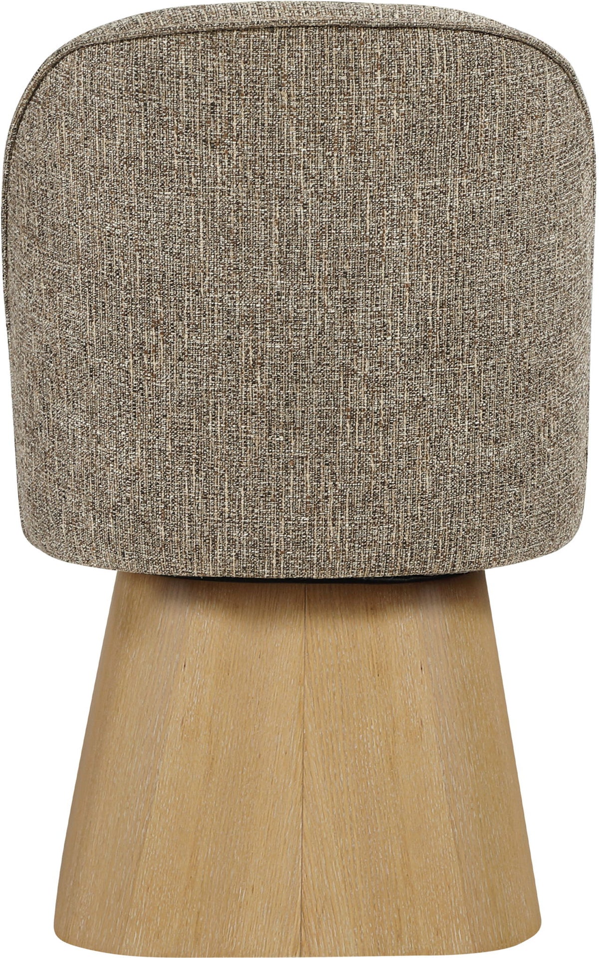 Marlowe - Linen Textured Fabric Upholstered Swivel Dining Side Chair - Stained Natural