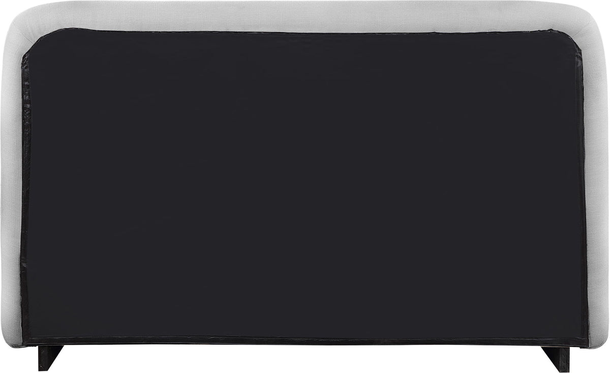 Rigby - Linen Bed With Black Base