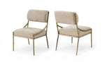 Bastille - Upholstered Dining Side Chair (Set of 2) - Brass Frame