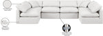 Indulge - Faux Leather 6 Piece Modular U-Shaped Sectional
