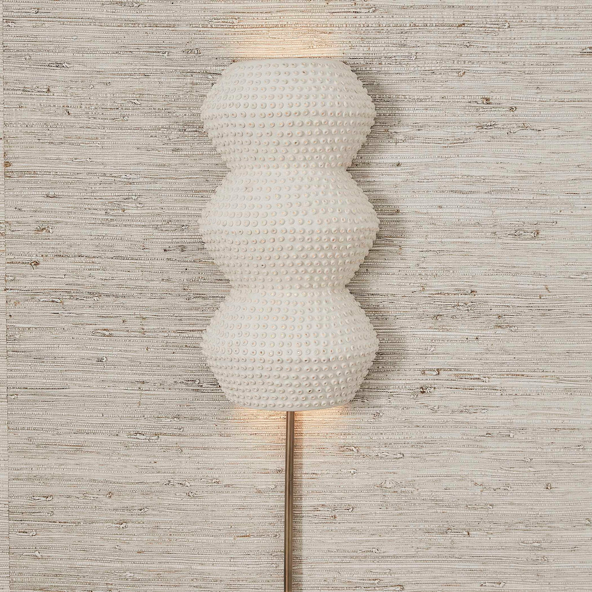 Glimmer - Sconce - White / Light Antique Brass