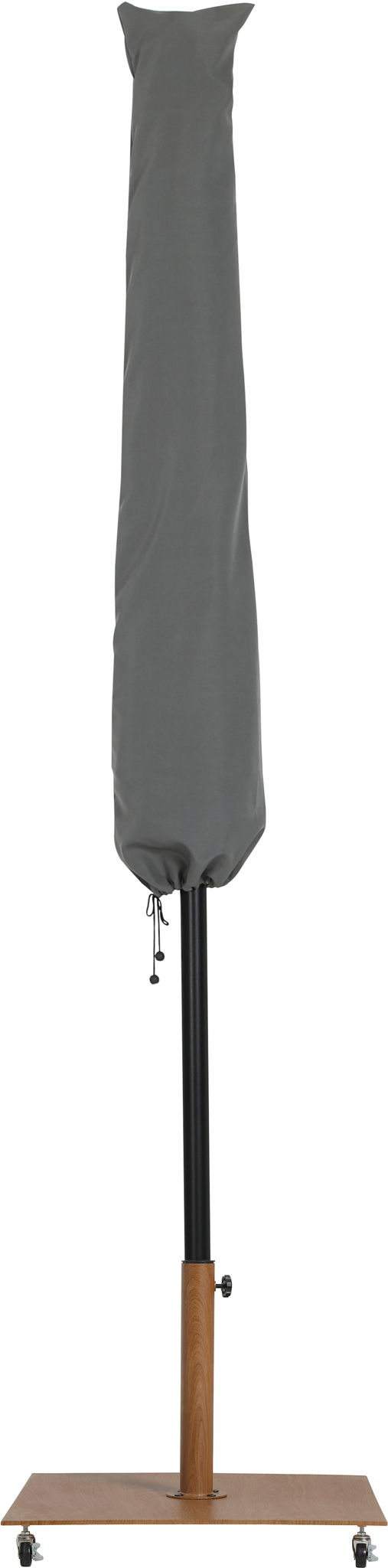 Amalfi - Aluminum Patio Umbrella - Light Brown Base / Black Pole
