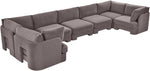 Hammond - Velvet Performance Fabric Upholstered 7 Piece U-Shaped Sectional