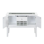 Elizaveta - Server - Faux Crystal Diamonds & White High Gloss
