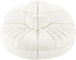 Rummi - Oval Velvet Performance Fabric Upholstered 6 Piece Modular Sectional