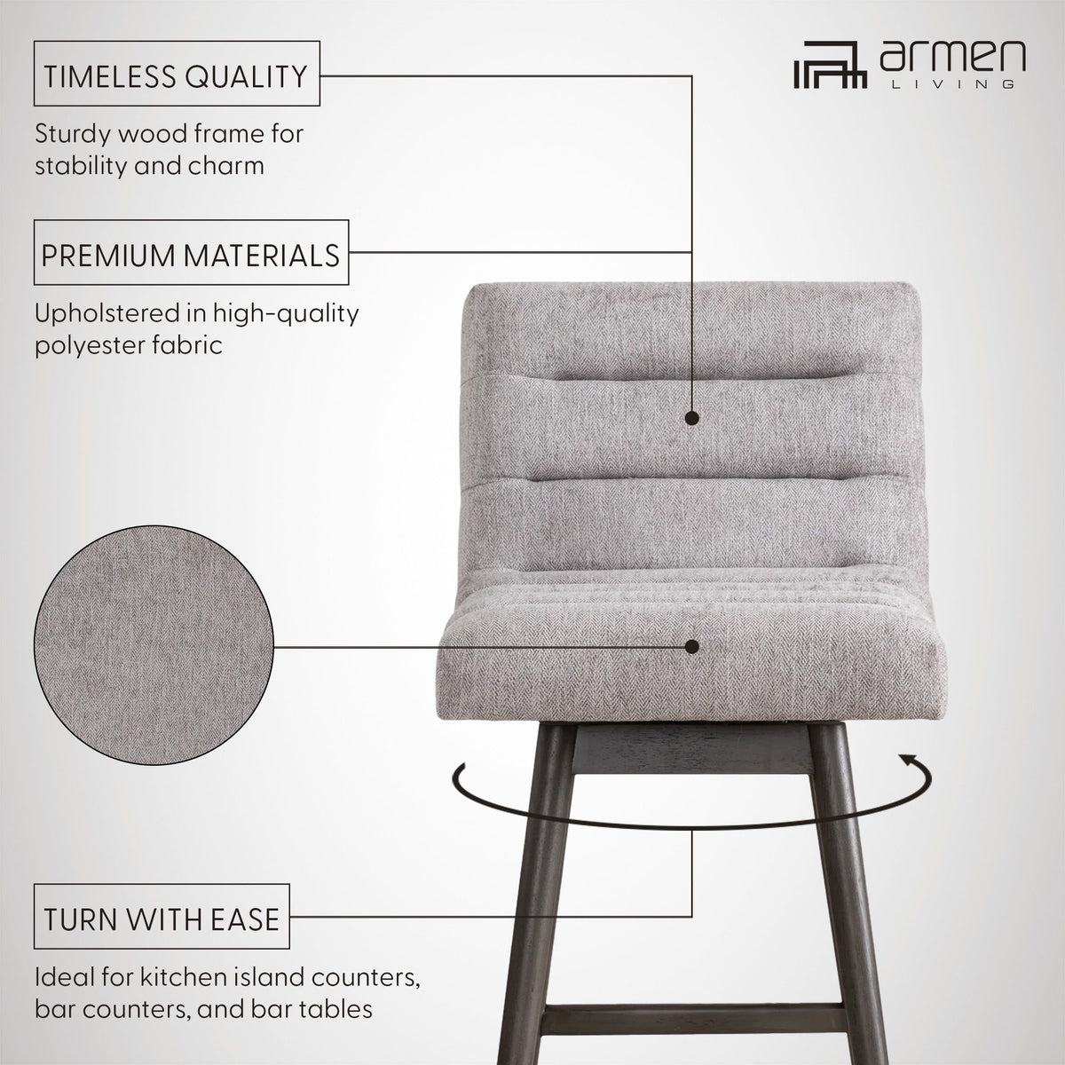 Elias - Swivel Counter Stool