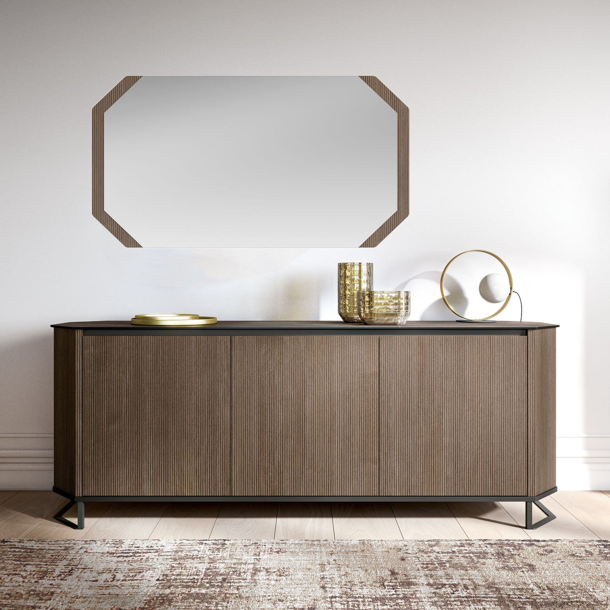 Hexagon - Mirror - Brown