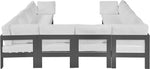 Nizuc - Outdoor Patio 10 Piece Modular Sectional With Gray Frame