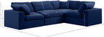 Comfy - 4 Piece Velvet Modular Sectional