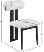 Dario - Boucle Dining Chair With Black Frame (Set of 2)