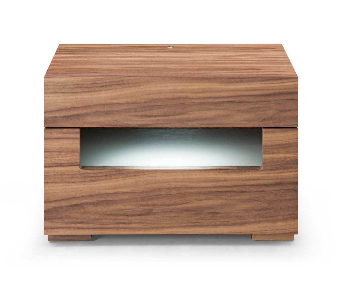 Ceres - Contemporary LED Walnut Nightstand by VIG Furniture - View 1