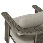 Ciela - Outdoor Club Chair With Rattan Trim Aluminum Frame And Clouded Taupe Cushions - Dark Bronze / Gray