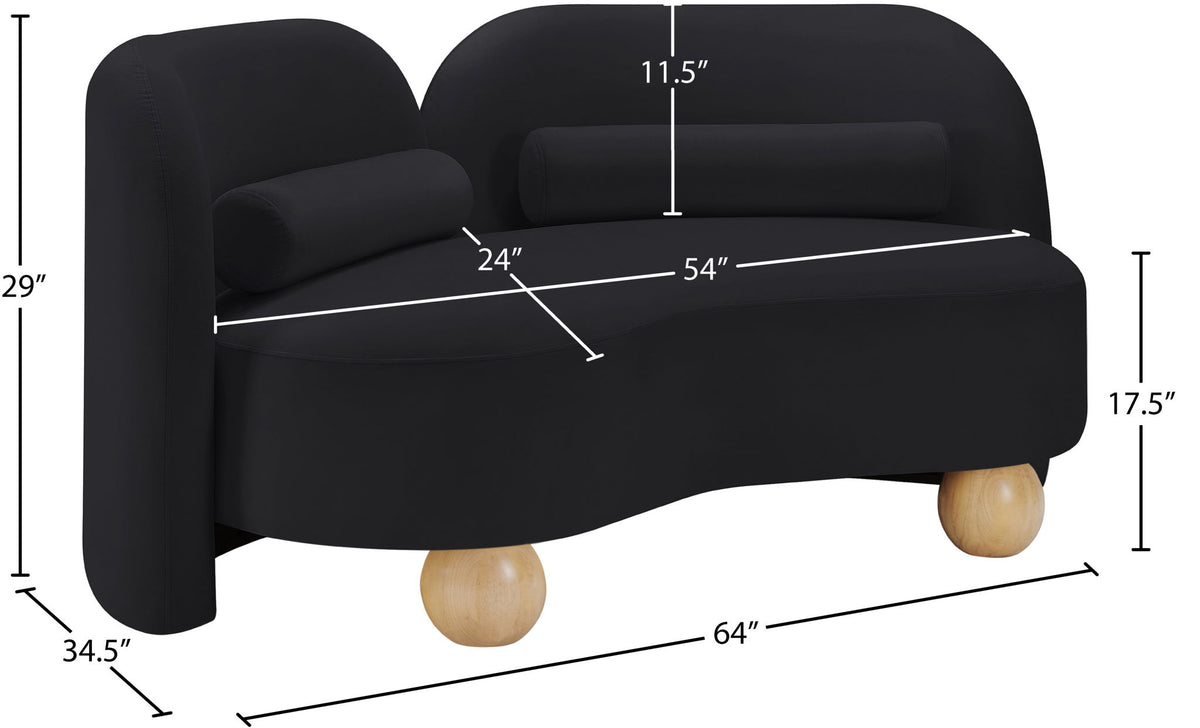 Daphne - Velvet Loveseat