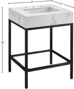 Marmo - Engineered Marble Bathroom Vanity With Black Base