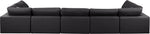 Comfy - 7 Piece Faux Leather Modular Armless Sectional