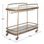 Scarritt - Bar Cart - Antique Brass