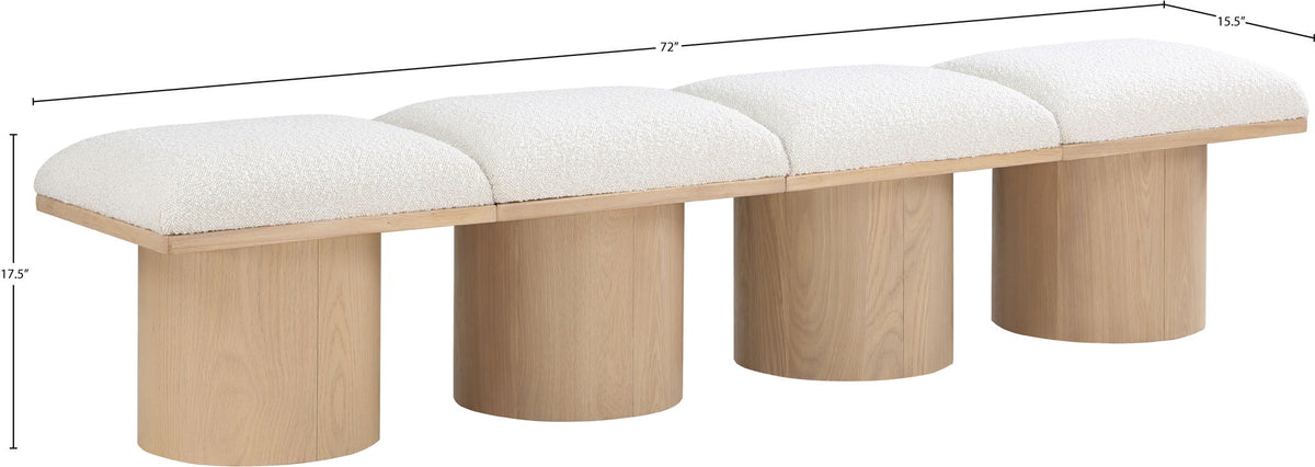 Pavilion - 4 Piece Modular Bench With Natural Base