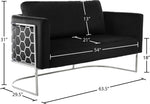 Casa - Loveseat with Chrome Legs