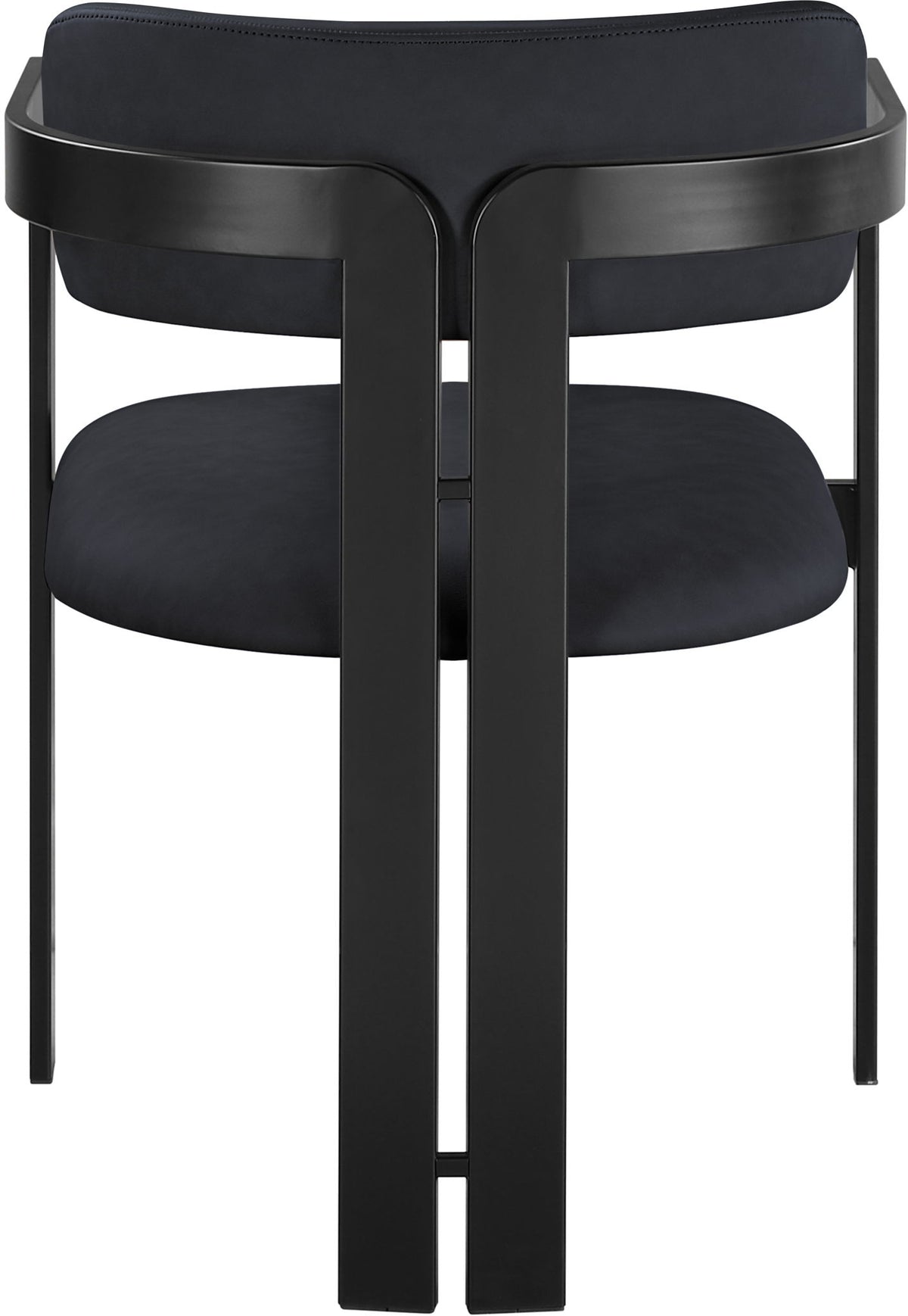 Aurum - Vegan Leather Upholstered Dining Chair With Graphite Black Base (Set of 2)