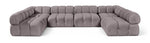 Orin - U-Shaped Velvet 6 Piece Modular Sectional