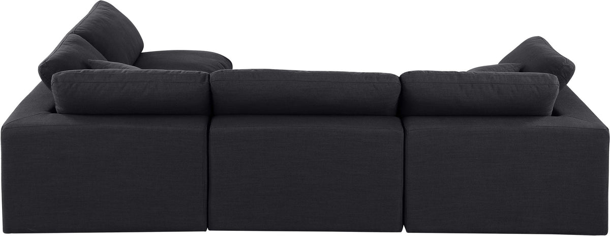 Comfy - 4 Piece Linen Fabric Modular Armless Sectional