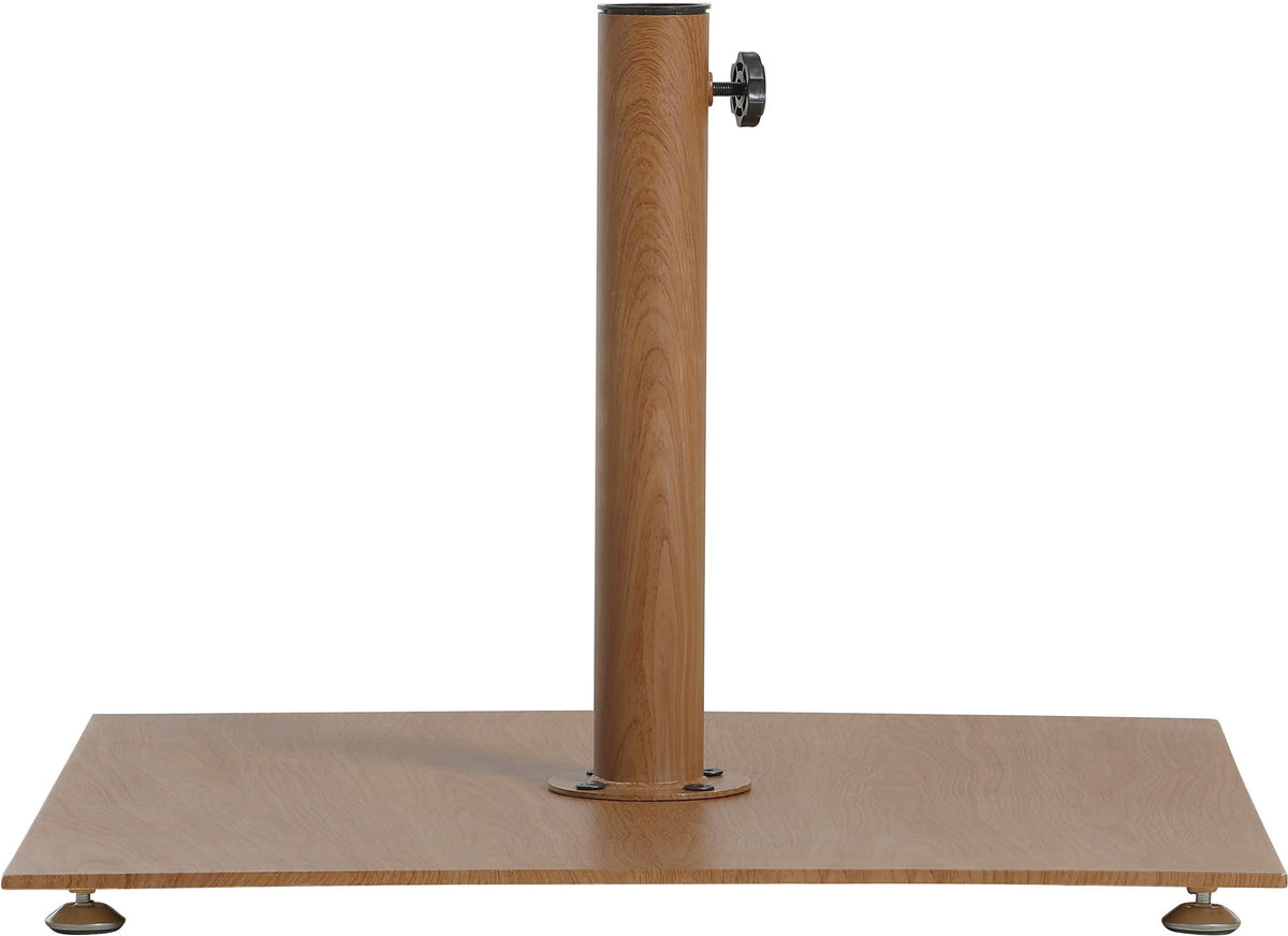 Fiji - Aluminum Patio Umbrella With Square Teak And Black Base