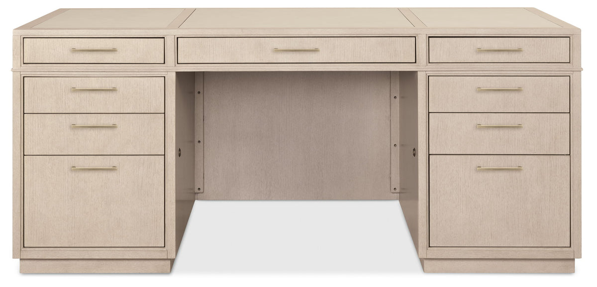 Home Office - Executive Desk - Polished Limestone