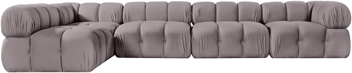 Orin - Velvet 5 Piece Modular Sectional