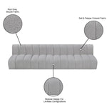 Arc - Boucle Fabric 4 Seats Modular Sofa
