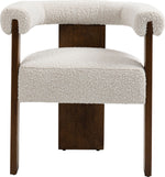 Barrel - Dining Chair - Dark Brown / Cream