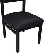 Roundhill - Faux Leather Dining Chair (Set of 2) - Black Frame