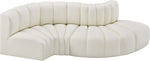 Arc - Faux Leather 4 Piece L-Shaped Modular Sofa