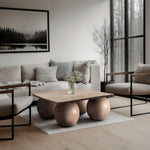 Fitch - Oak Veneer Coffee Table - 4 Legs