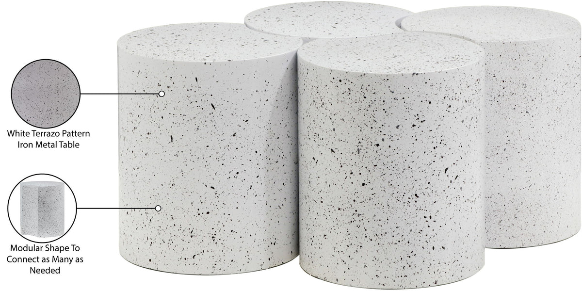 Dimple - 4 Piece Modular Coffee Table - Terazzo Finish