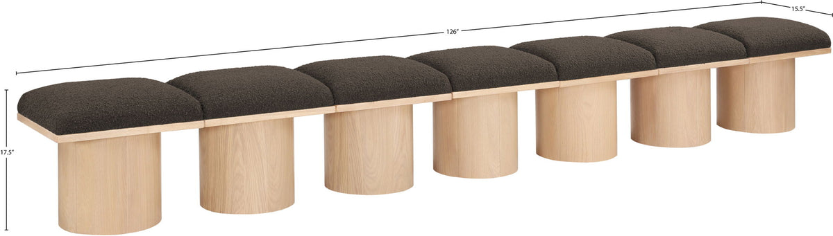 Pavilion - 7 Piece Modular Bench With Natural Base