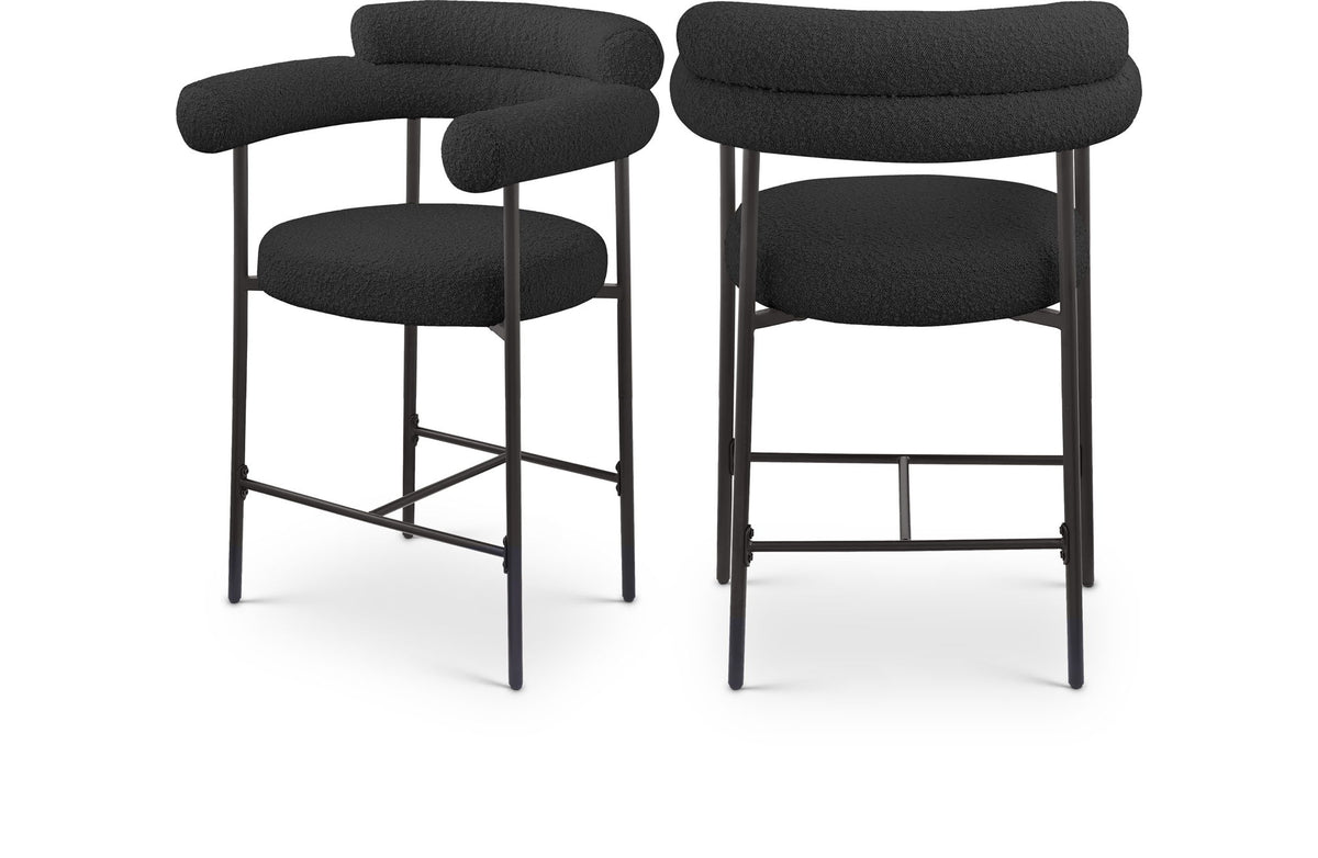 Blake - Counter Stool With Black Base (Set of 2)