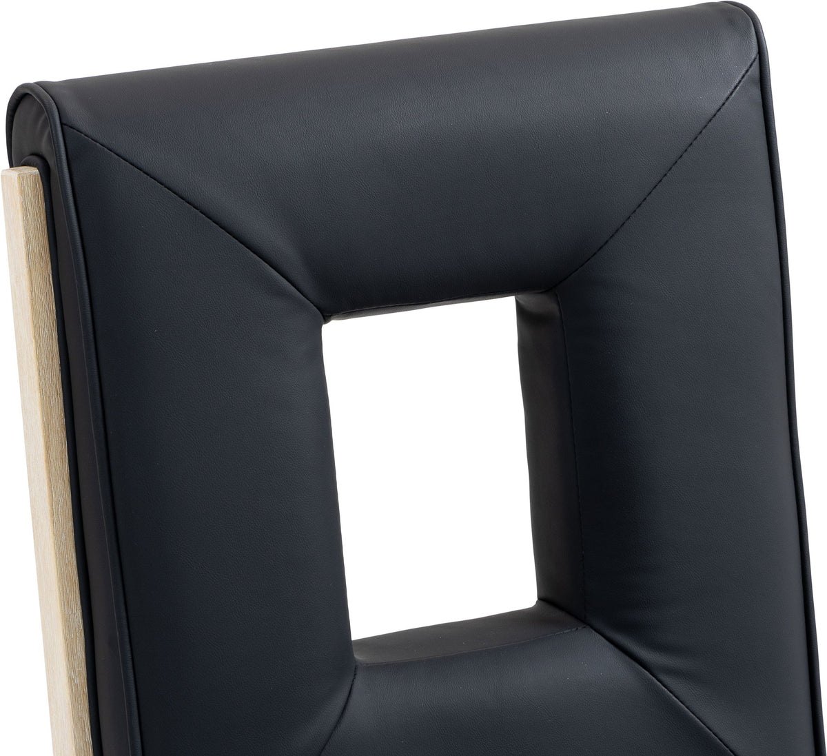 Gwendolyn - Faux Leather Dining Side Chair With Natural Frame (Set of 2)