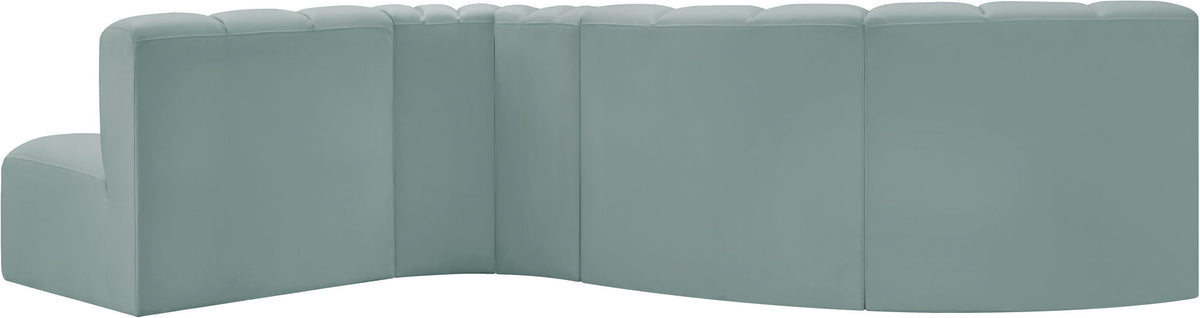 Arc - Faux Leather 5 Piece Modular Sofa