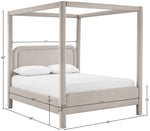 Salina - Linen Textured Fabric Upholstered Bed